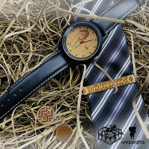 Customised Watches, Neckties, Cufflinks and Tie Clip Set